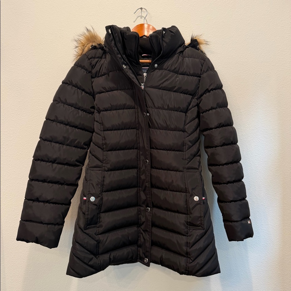 Tommy Hilfiger Womens Long Quilted Down
Winter Coat size medium
